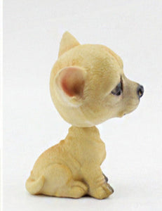 Image of a sitting Chihuahua bobblehead - side view
