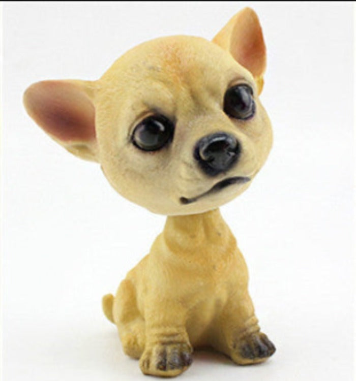 Image of a sitting chihuahua bobblehead