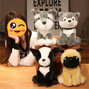 Cutest Sitting Dog Stuffed Animals - Boston Terrier, Husky, Pug, Schnauzer-Soft Toy-Dogs, Home Decor, Soft Toy, Stuffed Animal-12