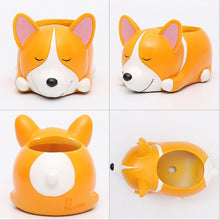 Load image into Gallery viewer, Cutest Sleeping Corgi Love Succulent Plants Flower Pots-Home Decor-Corgi, Dogs, Flower Pot, Home Decor-1