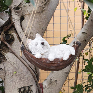 Cutest Sleeping West Highland Terrier Garden StatueHome Decor