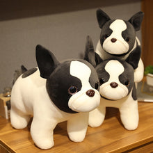 Load image into Gallery viewer, image of boston terrier stuffed animal plush toy in different sizes