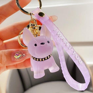 Cutest Translucent Boston Terrier Keychains-Accessories-Accessories, Boston Terrier, Dogs, Keychain-Light Purple-4