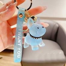 Load image into Gallery viewer, Cutest Translucent French Bulldog Keychains-Accessories-Accessories, Dogs, French Bulldog, Keychain-Light Blue-2
