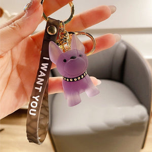 Cutest Translucent French Bulldog Keychains-Accessories-Accessories, Dogs, French Bulldog, Keychain-Dark Purple-5