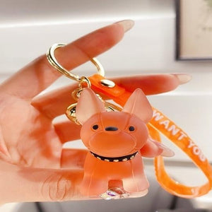Cutest Translucent French Bulldog Keychains-Accessories-Accessories, Dogs, French Bulldog, Keychain-Orange-7