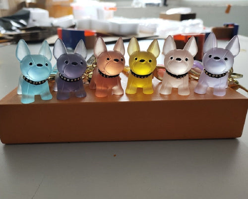 Cutest Translucent French Bulldog Keychains-Accessories-Accessories, Dogs, French Bulldog, Keychain-1