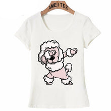 Load image into Gallery viewer, Dabbing Pink Poodle Womens T Shirt-Apparel-Apparel, Dogs, Poodle, T Shirt, Z1-2