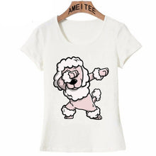 Load image into Gallery viewer, Dabbing Pink Poodle Womens T Shirt-Apparel-Apparel, Dogs, Poodle, T Shirt, Z1-S-1