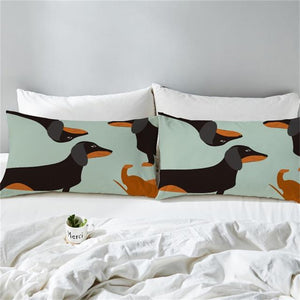 Dachshund All Day Pillow Covers - 2 pcsBeddingBlack29.5” x 19.7”