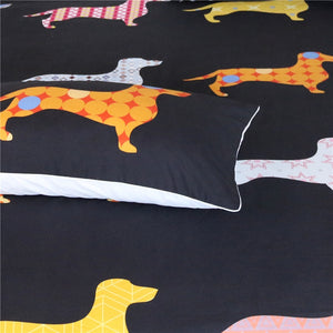 Close up image of dachshund bedding