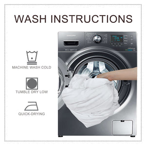 Image of dachshund bedding wash instructions