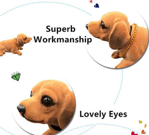 Image of dachshund bobblehead detail info
