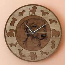 Load image into Gallery viewer, Image of a no frame dachshund clock