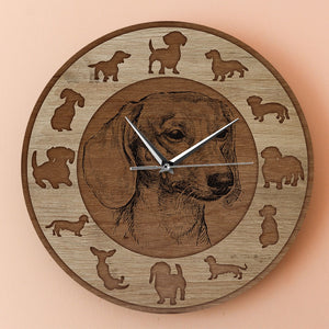 Image of a no frame dachshund clock