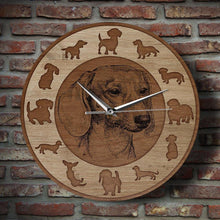 Load image into Gallery viewer, Image of a dachshund clock in the cutest dachshund design