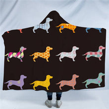 Load image into Gallery viewer, Image of dachshund dog blanket