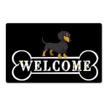 Load image into Gallery viewer, Image of a welcome Dachshund doormat made of rubber