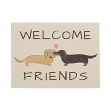 Load image into Gallery viewer, Image of welcome dachshund doormat