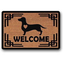 Load image into Gallery viewer, Image of a cutest welcome dachshund doormat made of rubber