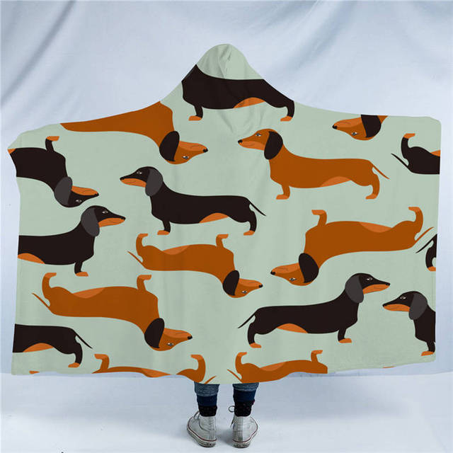 Image of dachshund fleece blanket