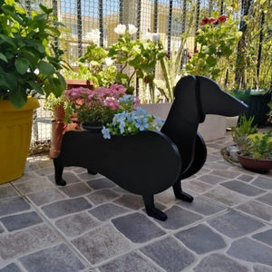 Image of 3d dachshund flower planter