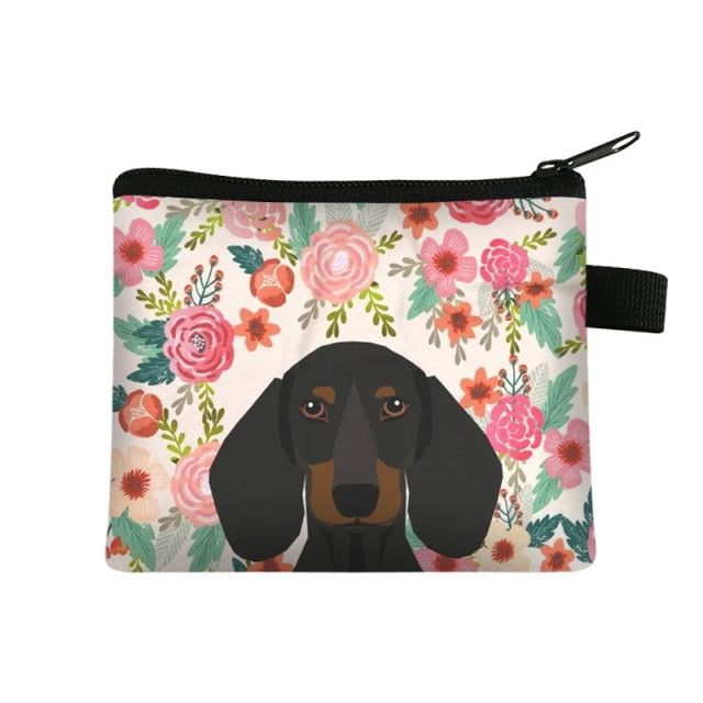 Dachshund in Bloom Coin Purse-Accessories-Accessories, Bags, Dachshund, Dogs-1