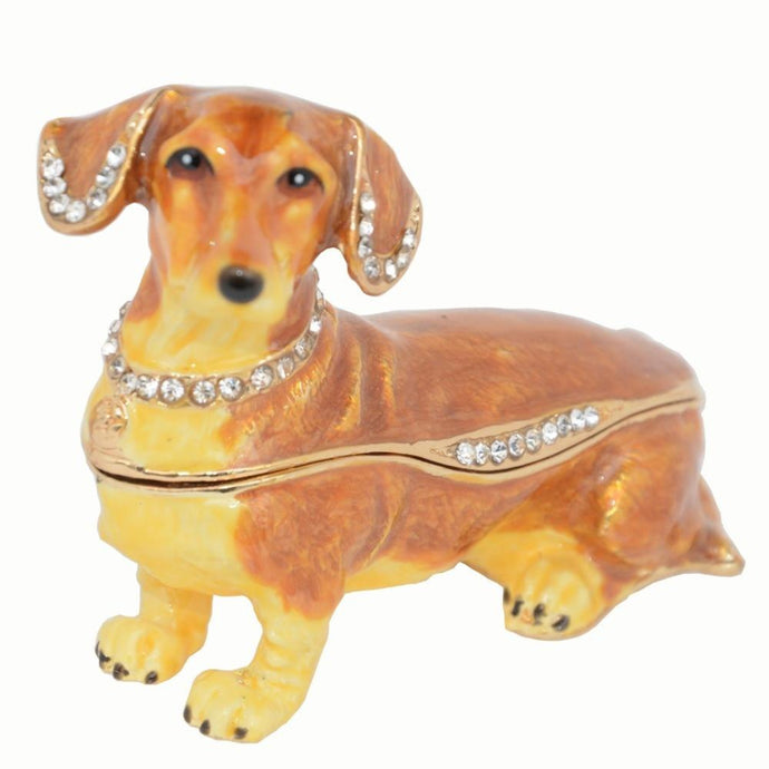 Image of a beautiful dachshund jewely box