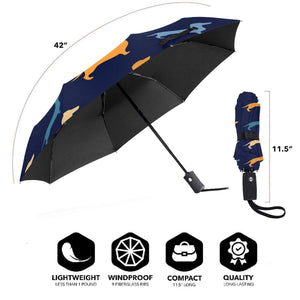 Dachshund Love Automatic Umbrellas-Accessories-Accessories, Dachshund, Dogs, Umbrella-11