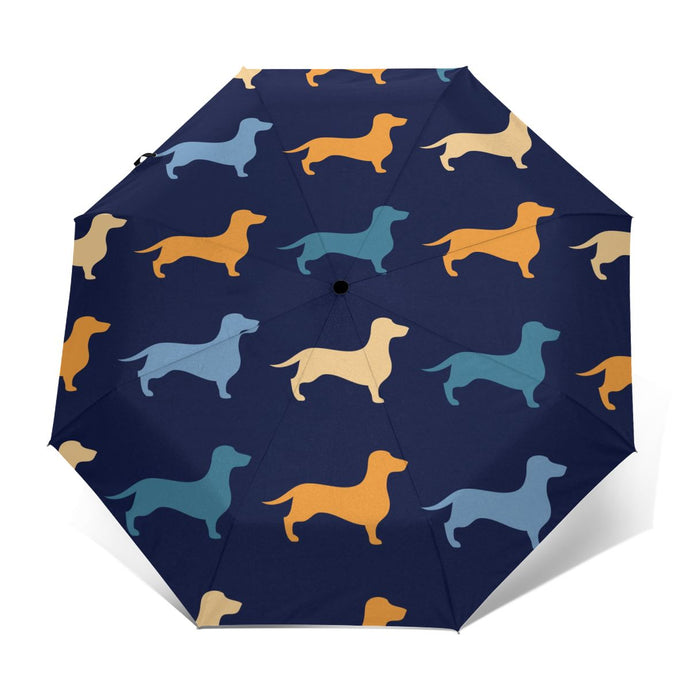 Dachshund Love Automatic Umbrellas-Accessories-Accessories, Dachshund, Dogs, Umbrella-1
