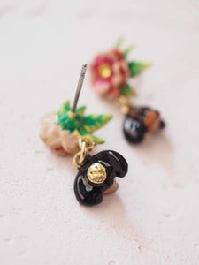 Dachshund Love Enamel Jewellery Set - Earrings, Ring and PendantJewellery