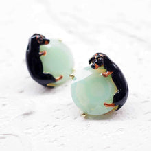 Load image into Gallery viewer, Dachshund Love Enamel Jewellery Set - Earrings, Ring and PendantJewellery