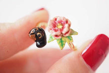 Load image into Gallery viewer, Dachshund Love Enamel RingJewelleryRing (Adjustable Size)
