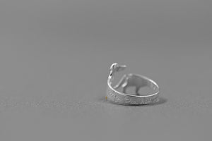 Image of sterling silver doxie ring