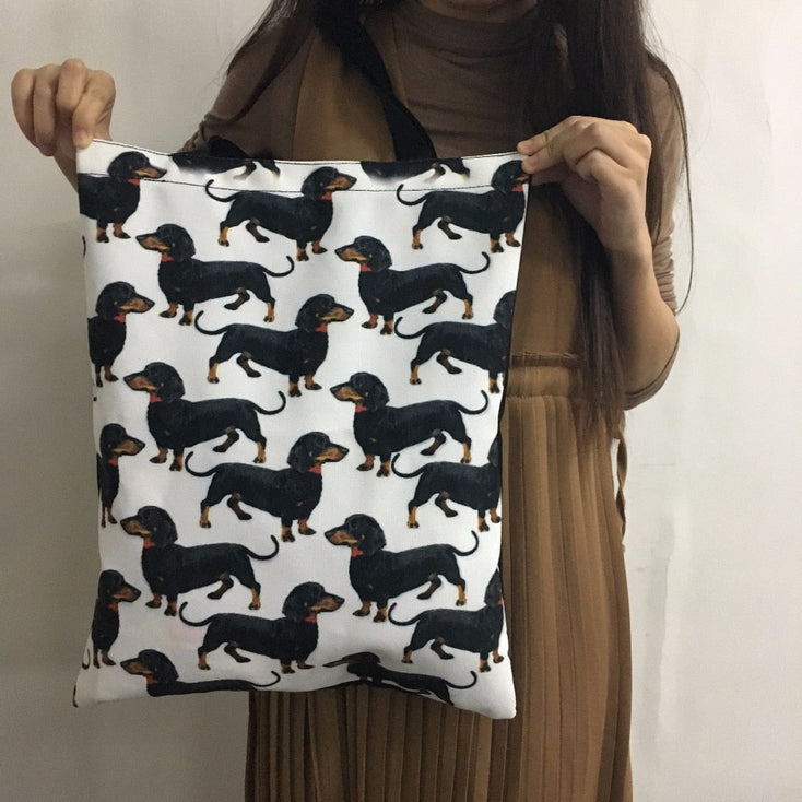 Dachshund Love Large Canvas Handbags-Accessories-Accessories, Bags, Dachshund, Dogs-2
