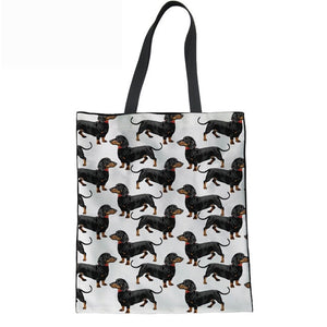 Dachshund Love Large Canvas Handbags-Accessories-Accessories, Bags, Dachshund, Dogs-4