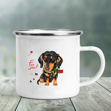 Load image into Gallery viewer, Dachshund Love Printed Enamel Mugs-Mug-Dachshund, Dogs, Home Decor, Mugs-10