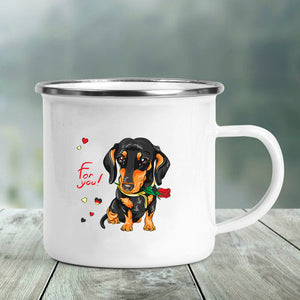 Dachshund Love Printed Enamel Mugs-Mug-Dachshund, Dogs, Home Decor, Mugs-10