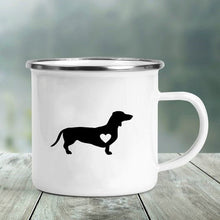 Load image into Gallery viewer, Dachshund Love Printed Enamel Mugs-Mug-Dachshund, Dogs, Home Decor, Mugs-6