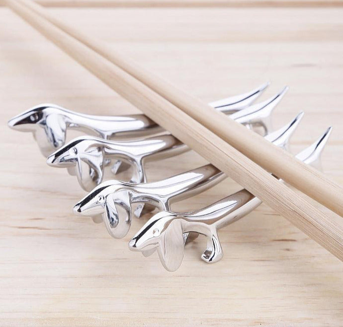 Dachshund Love Tabletop Cutlery Holders - 4 pcs-Home Decor-Cutlery, Dachshund, Dogs, Home Decor-Silver-1