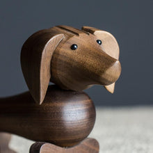 Load image into Gallery viewer, Dachshund Love Walnut Wood StatueHome Decor