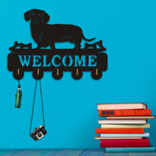 Load image into Gallery viewer, Dachshund Love Welcome Wall Hook-Home Decor-Dachshund, Dogs, Home Decor, Wall Hooks-1