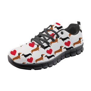 Dachshund Love Women's Sneakers-Footwear-Dachshund, Dogs, Footwear, Shoes-18