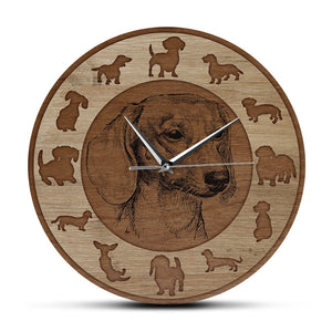 Image of a weiner dog clock