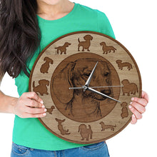 Load image into Gallery viewer, Image of a no frame dachshund wall clock