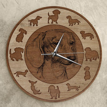 Load image into Gallery viewer, Image of a dachshund clock