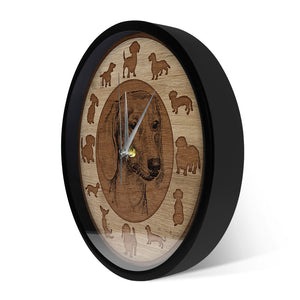 Image of a weenie dog wall clock