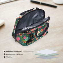 Load image into Gallery viewer, Open image of black and tan Dachshund lunch bag
