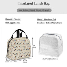 Load image into Gallery viewer, Image of a dachshund lunch bag size