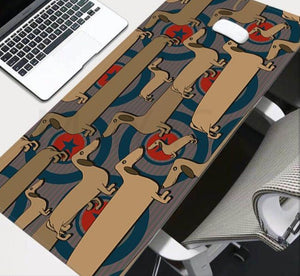 Image of dachshund mousepad in infinite dachshunds design 1